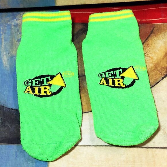 MEN'S GET AIR TRAMPOLINE GRIP NON SLIP SOCKS ANKLE SOCKS YOGA GRIPPED SIZE 9-11 - Picture 3 of 3